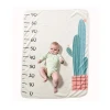 wholesale soft digital printed flannel fleece photography swaddle monthly baby milestone blanket