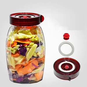 Wholesale vacuum glass storage jar glass mason jar with fermenting lid