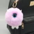 Import Wholesales handmade single eyes plush faux rabbit hair fur purple keychain from China