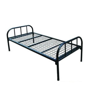 wholesales single metal school bed /bedroom Furniture Metal Steel Single steel iron Singapore army bed