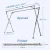 Import WN-3216 Foldable Clothes air dryer metal material Clothes hanger stand cloth drying rack from China