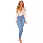 women jeans stylish customized  skinny stretch jeans