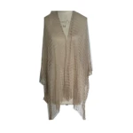 Women's viscose metallic shining shawls wrap poncho ruana