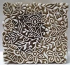 wooden block print for printing textile floral design wood craft