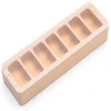 Wooden Dampproof Rectangle Pill Box 7 Compartments Storage Container for Home or Travel