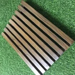 Wooden Grain Timber Veneer Aluminium Profile Facade For Main Door