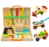 Wooden Toolbox DIY Construction Tool Wooden Tool Box Kids Early Education Toys For Assembly Disassembly Toy