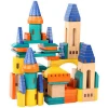 Wooden toy castle building block