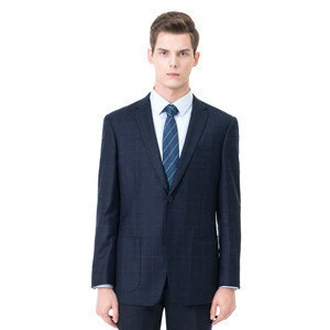Worsted Fabric Type men one button jacket custom made latest style man single breasted blazer business China wholesale factory