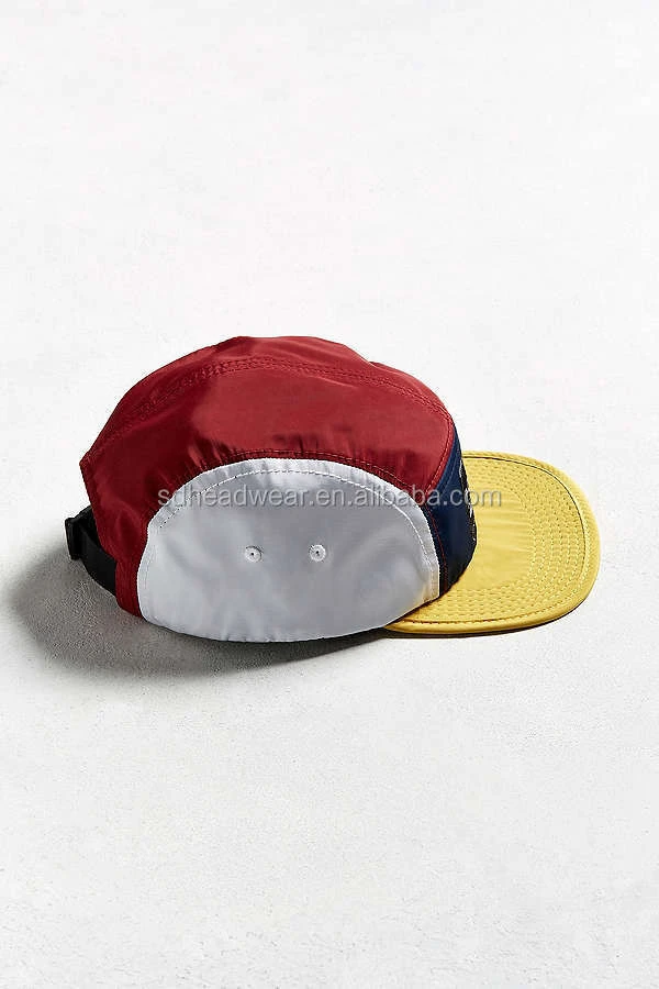 Woven label supple bill soft peaked polyester colorful custom outdoor camper cap