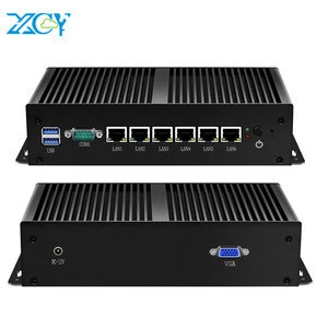 XCY Firewall Appliance Intel Core i3 7100U 6*Intel 211 Gigabit Ethernet Pfsense Linux Mini PC Barebone System VPN Router