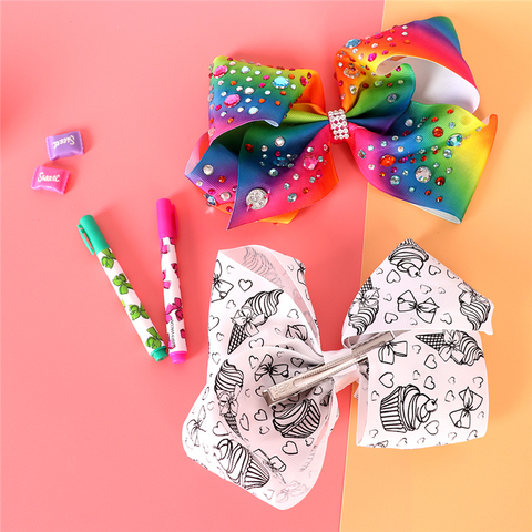 Buy Yifan Jojo Bows Set Jojo Siwa Rainbow Printed Knot Ribbon Bow For Girls Handmade Boutique