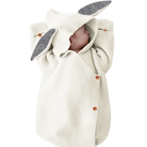 YY10116A Lovely bunny pattern baby knitted sleep bag new designer sleeping bag baby sleep bag