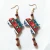 Import Zooying Beads Drop 3D Wood African Map Earring from China