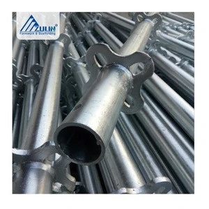 ZULIN pre galvanized pipe scaffolding with safety tube lock and shoring jack base