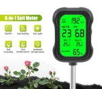 6-in-1 Digital Soil Tester Meter for pH, Moisture & Light Sensor(in lumens)