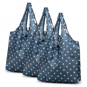 Folding shopping bag with custom print hot amazon youtube facebook promotional bag to expand business marketing
