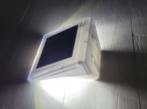 Solar wall mount security led light