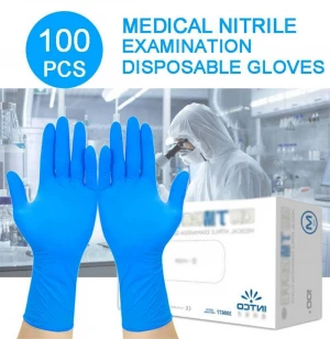 Wholesale Blue Powder Free Disposable Nitrile Exam Gloves Manufacturers China, Nitrile Gloves
