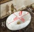 Import Hot selling Wholesale White Marble Ceramic basin bathroom countertop art sink from China