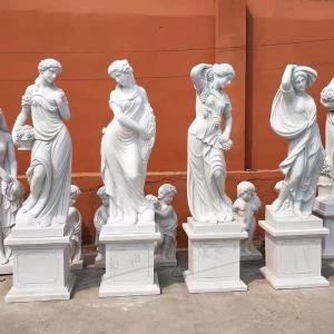 Top-Quality Natural White Marble Stone Sculptures, Figure Sculptures, And Stone Statues Support Customization