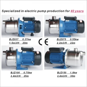 0.37KW/0.55KW/0.75KW/1.0KW Cooling Tower Treatment Stainless Steel Pumps Water Pump