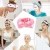 Import Spa Headband Bow Hair Band Women Facial Makeup Head Band Soft Coral Fleece Head Wraps For Shower Washing Face from China