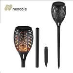 Nenoble Manufacture 12LED 33LED 96LED Outdoor solar Torch Landscape Lamp