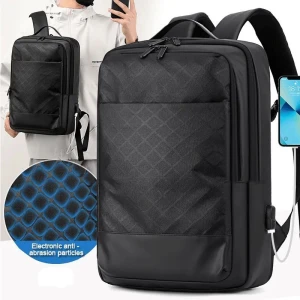 15.6 inch student teenager laptop backpack with usb for men