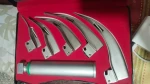 Macintosh and Miller Fiber Optic/I/T Laryngoscope Set with 4 blades, Size. 1,2(90mm) 3 and 4