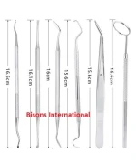 Professional Dental Instruments Set – 12 Pcs Stainless Steel Dentist Tool Kit with Mirror, Explorer, Scaler, Tweezers