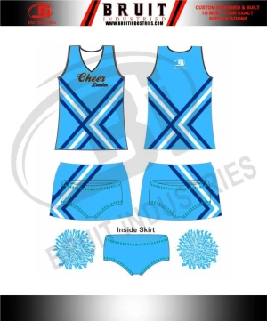 cheerleader wear custom logo sublimation youth cheerleading uniforms