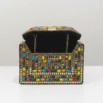 Aurazio Luxe Mosaic Beaded Clutch – Handcrafted Luxury Evening Bag
