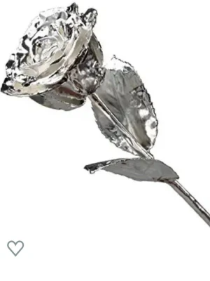 Silver plated rose