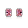 Wholesale Fashion Jewelry ~ Cushion Cut Pink Earrings