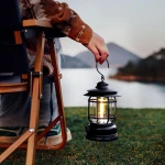 USB Rechargeable Camping Lights Retro Outdoor Type-C Emitting White Light Cob Camping Lantern Lamp