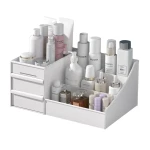 Makeup organizers PP Factory Wholesale Plastic Makeup Organizer Case Desktop Cosmetics Storage Box Skincare Cosmetic St