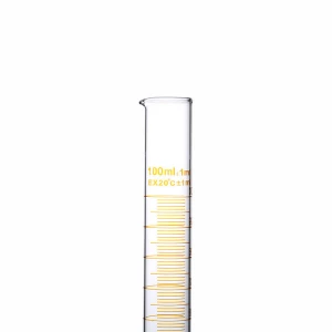 100ml glass measuring cylinder with round glass bottom lab glassware graduated cylinder