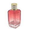 100ml rectangle luxury empty thick bottom glass perfume bottle spray with graduate color and hot stamping
