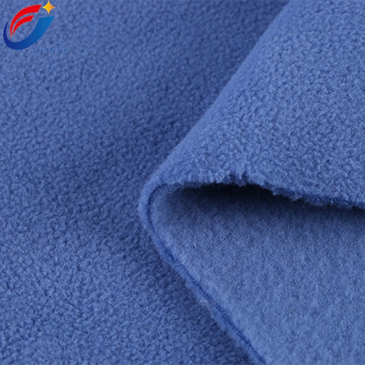 100%polyester anti-pill fleece fabric/polar fleece with double sides brushed fabric