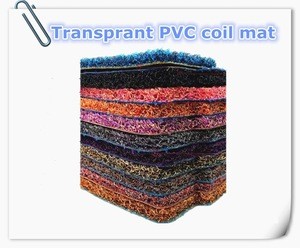 100%PVC transparent coir car mat