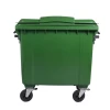 1100L Outside Garbage Bin Hospital Waste Bin Cube truck with four caster Factory Dustbin Bin  Plastic Mobile Garbage Container