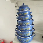 12-24cm 677EDB 7PCS cast iron enamel casserole cookware