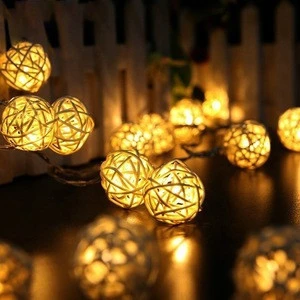 1.2M 10 LED Rattan Ball string lights garland led lights decoration christmas decorations for home decor new Year