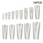 14Pc Stainless Steel Caulk Nozzle Applicator 14pcs Finisher Sealant Finishing Tool Kit