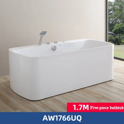 1.7M Sanitary ware bathroom acrylic bathtub free standing bathtub