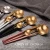 Import 18-10 Stainless Steel Copper rose gold Cutlery  for Wedding Event Restaurant gold plated flatware from China