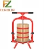 19L 5 Gallons American Oak Wooden Basket  Apple Cider Press Manual Juice Extractor