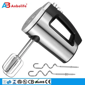 2 in 1 soundless home use stainless steel housing 6 speed setting with turbo and eject button electric cake hand food mixer