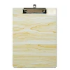 2-piece wooden clipboard with thin wooden durable clips with hanging holes A4 hard cover file folder